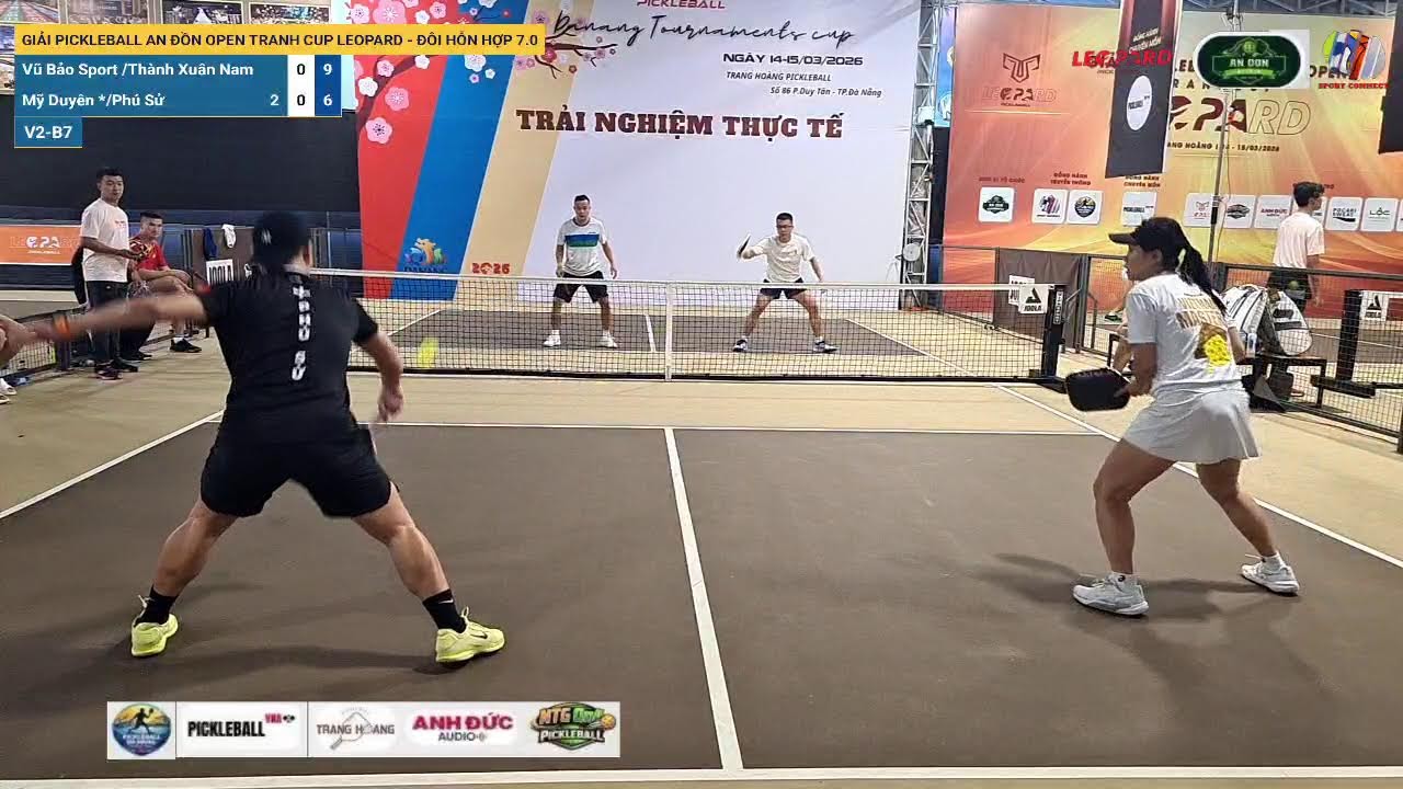 LIVE | GIẢI PICKLEBALL AN ĐỒN OPEN TRANH CUP LEOPARD - ĐÔI HỖN HỢP 7.0 | V2-B7