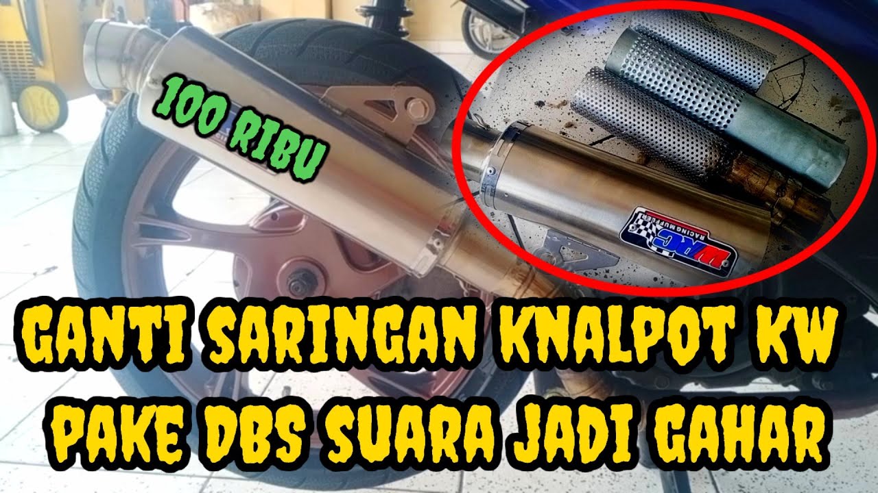 ganti saringan knalpot biasa wkwk pake saringan dbs mio sporty