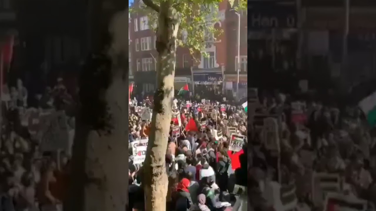 London Protest against Israeli Bombardment on Gaza