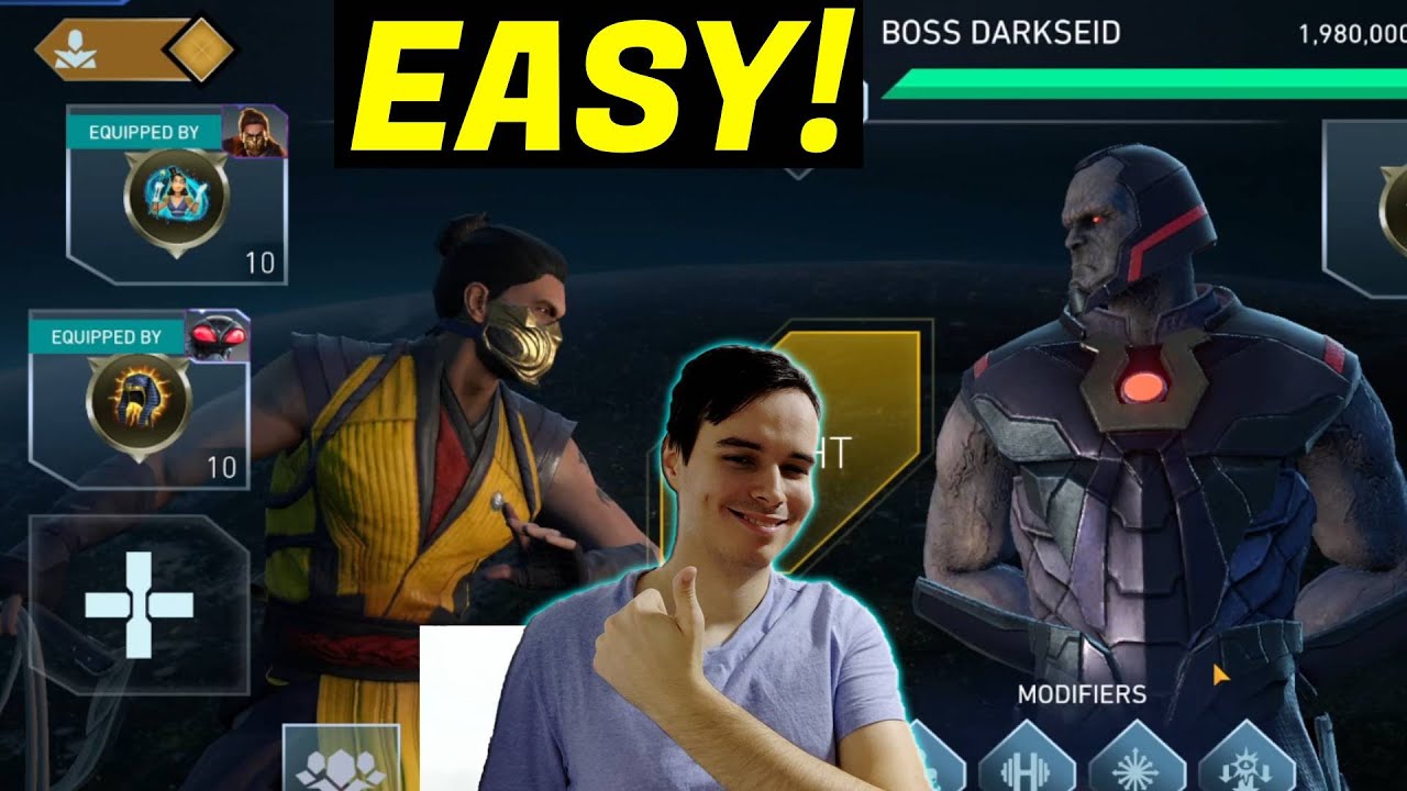 Скорпион снова уничтожает босса Дарксайда в Injustice 2 Mobile