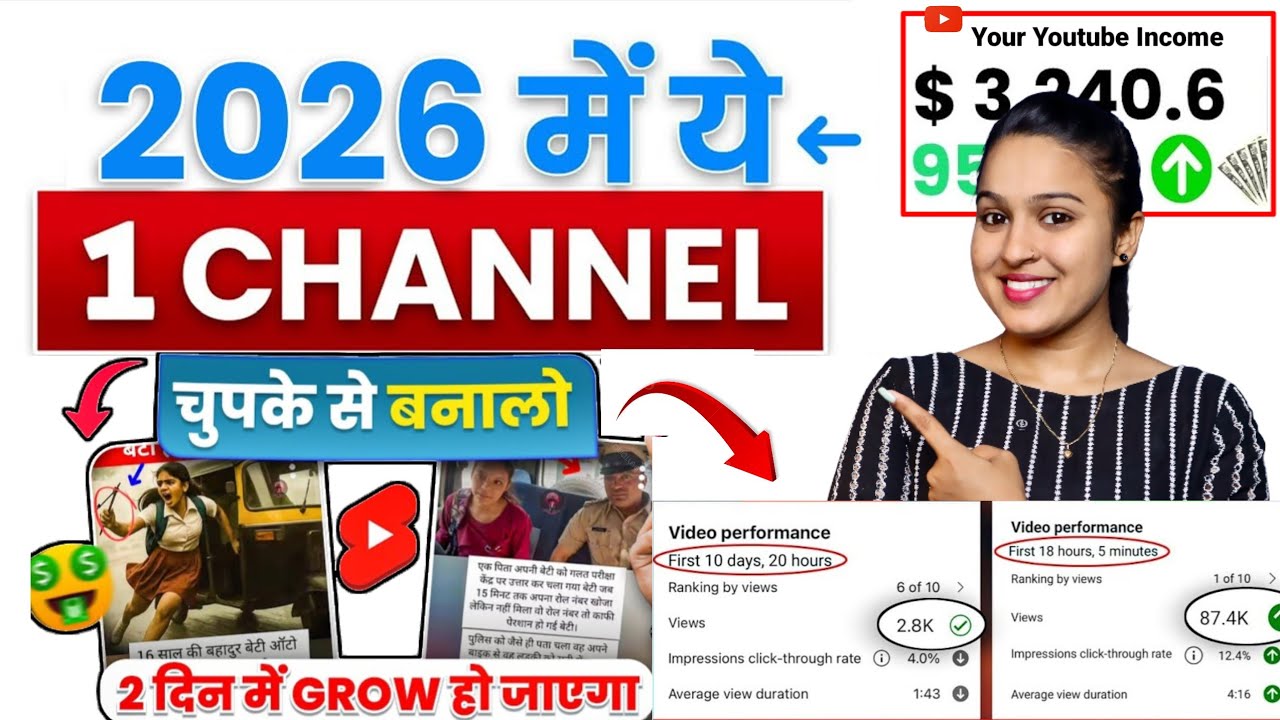 🔥सिर्फ 20MIN काम रोज No Face No Voice Best Youtube Channel Idea🔥🚀