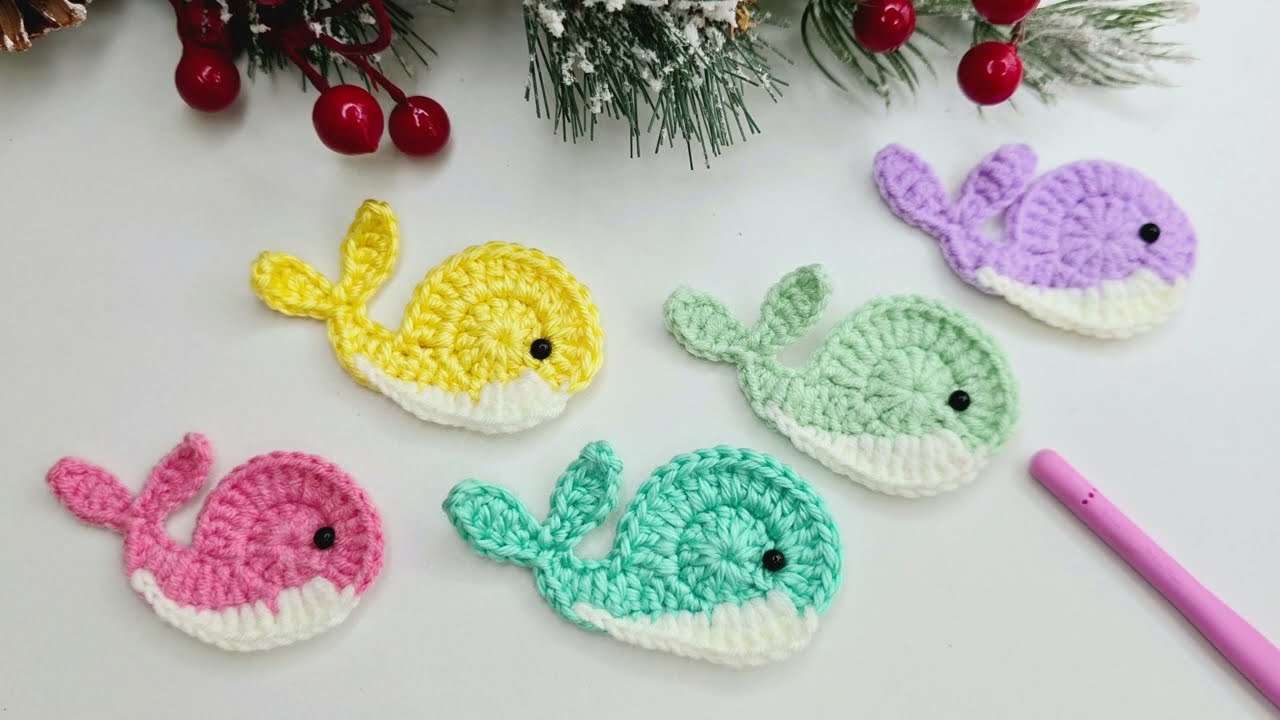 ✨ Divertidas Ballenas a Crochet 
