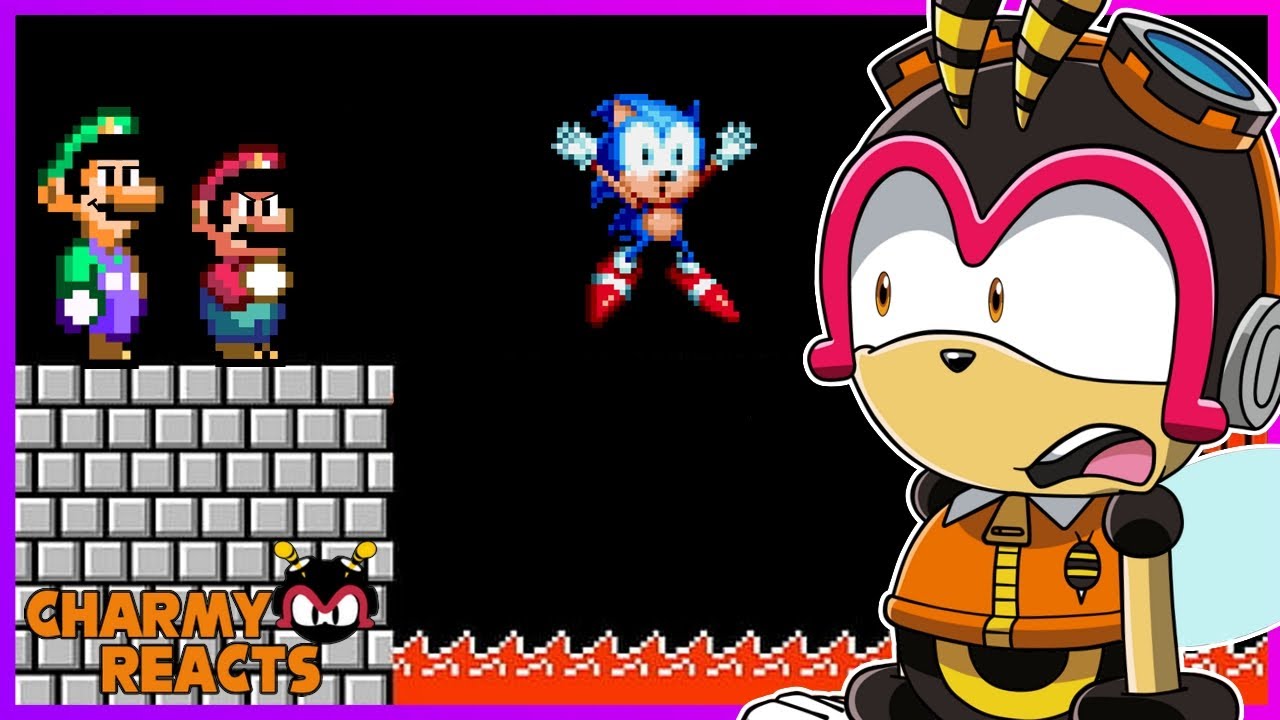 SO MUCH SONIC ABUSE!! - Charmy Reacts to Super Mario Oddshow