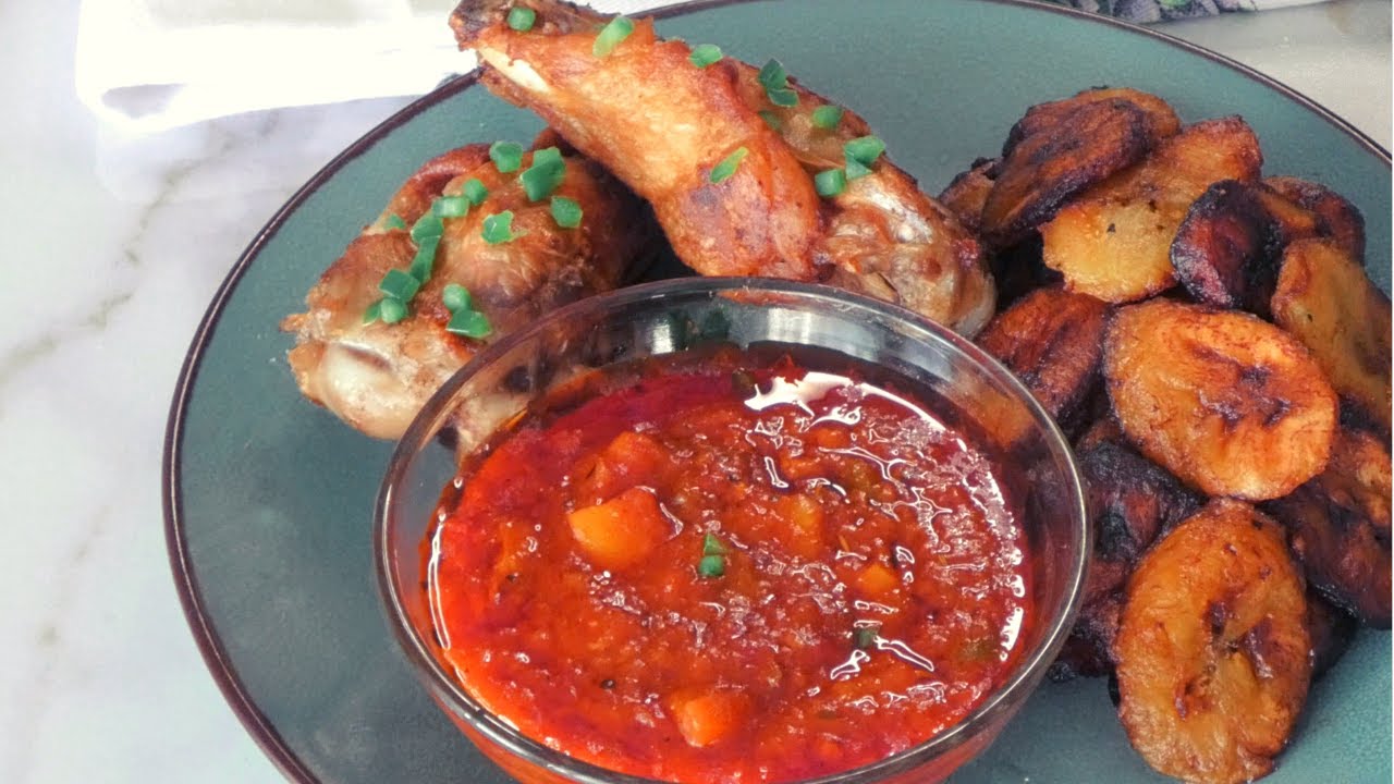 DINDE FRITE SAUCE TOMATE FAIT MAISON - BANANE PLANTAIN- JOLLY KISSIN