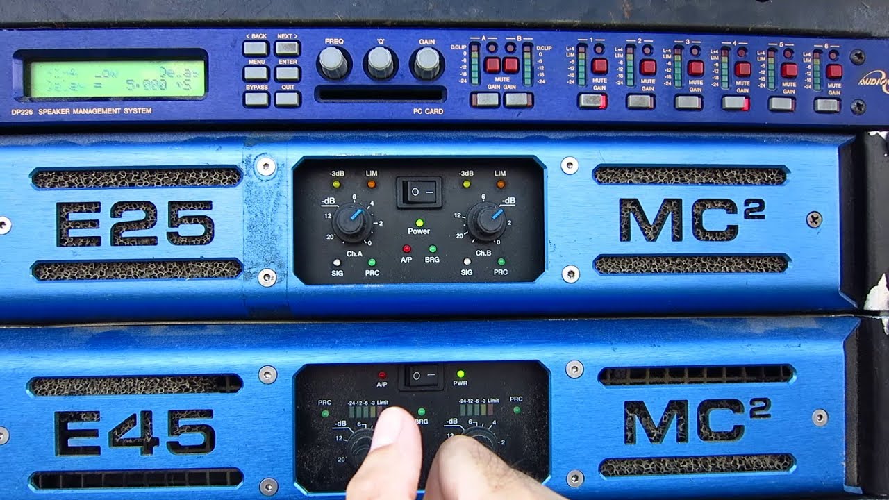 LINE ARRAY NO AUTOAMPLIFICADO DE DOS VÍAS ACTIVAS y SUBGRAVES - CONEXIÓN DEL PROCESADOR y LAS ETAPAS