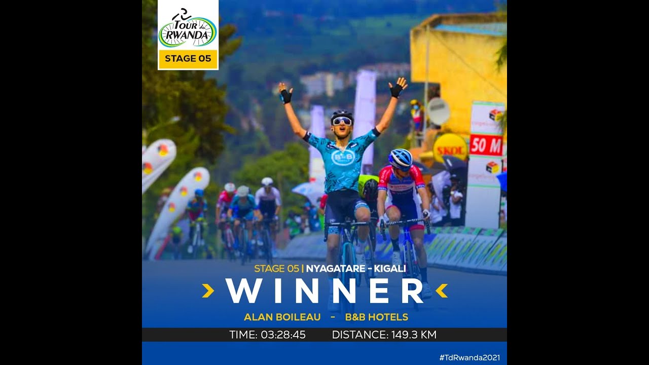 TOUR DU RWANDA: ALAN BOILEAU WINS STAGE 5