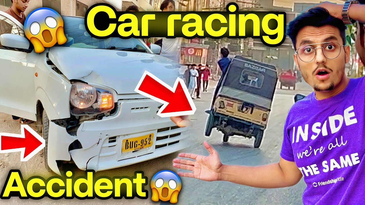 Car Racing Me Accident Ho Gaya 😱 | Auto Wala Car Racing Me Ghus Gaya
