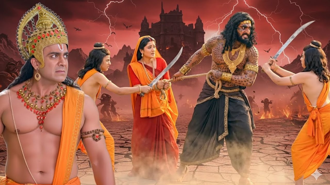 सीता माता संकट में! | शैतान के जाल से लव–कुश और हनुमान ने कैसे किया उद्धार? | Shrimad Ramayan #ram