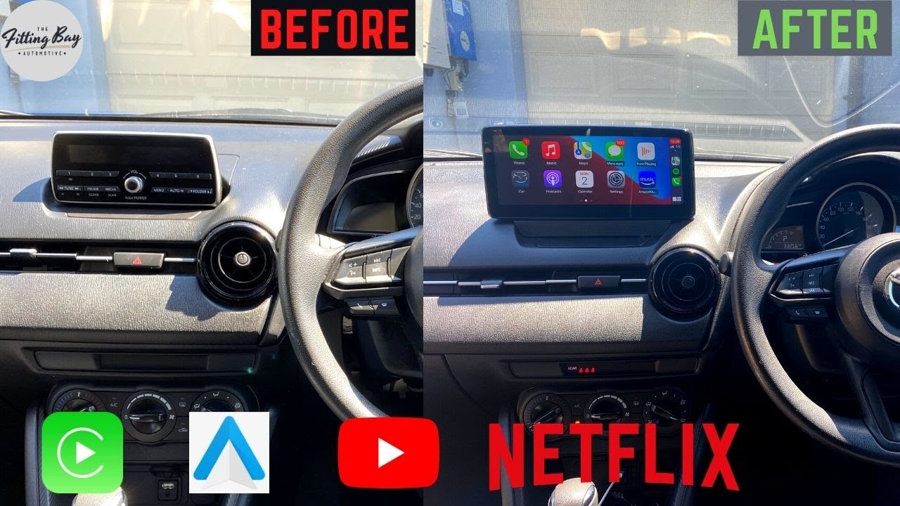 Установка 10-дюймового Android-экрана Mazda CX-3 / CarPlay.