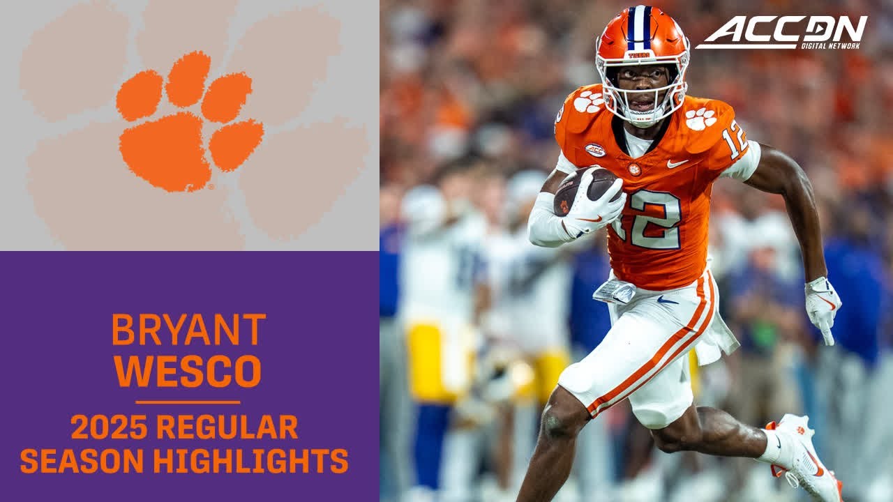 Bryant Wesco Jr. 2025 Regular Season Highlights | Clemson Wide Receiver