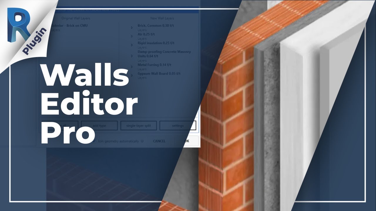 Manage walls in Autodesk Revit using L4R Walls Editor Pro