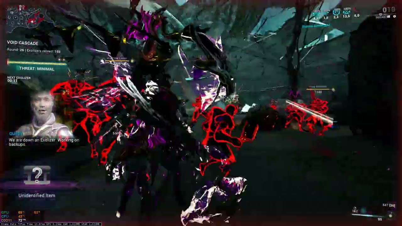 [Warframe] Garuda Prime vs Lv 9999 | Solo | SP Void Cascade Level Cap | Enemies Lv 9999