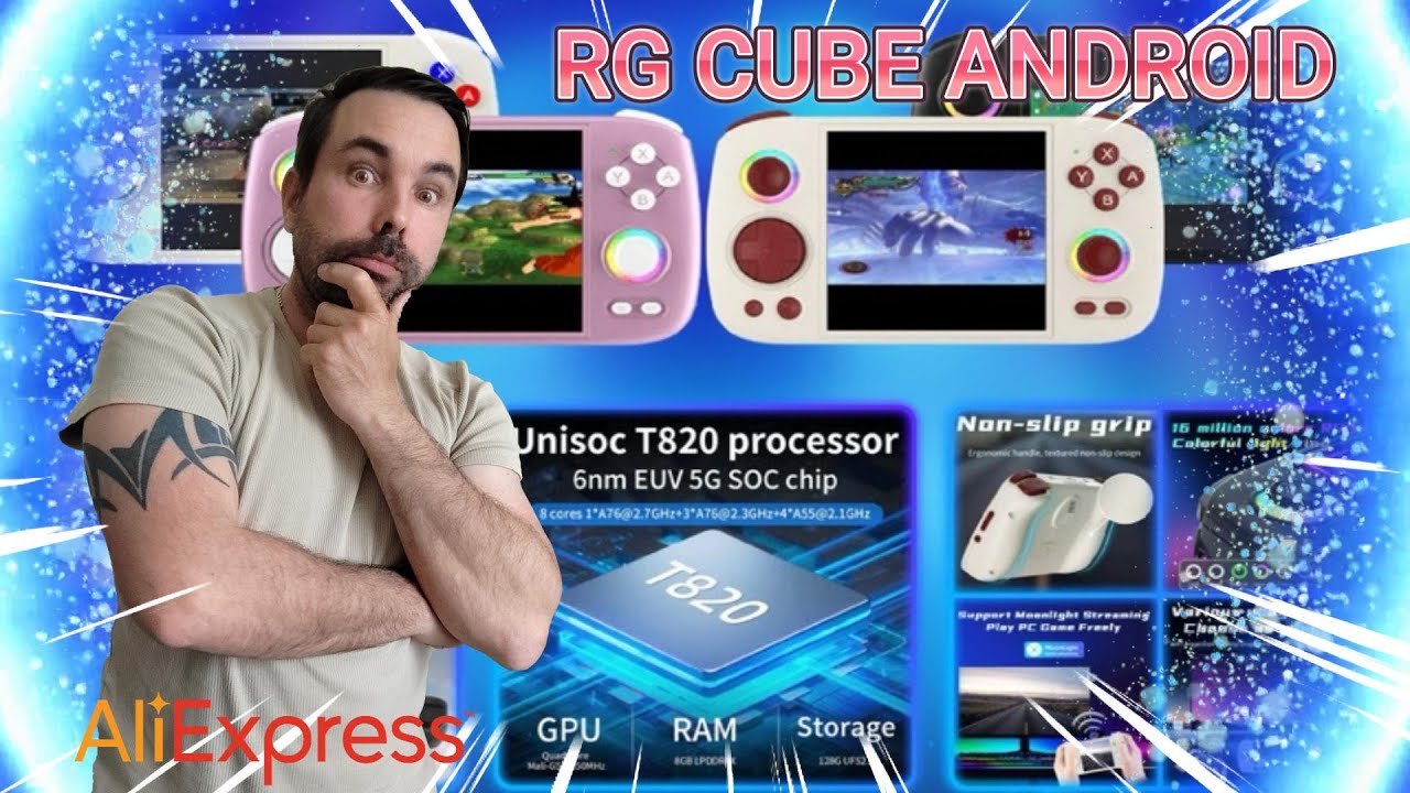 Je test RG CUBE sous ANDROID, une console étrange ECRAN 4/4 , mais pas si désagréable . #aliexpress
