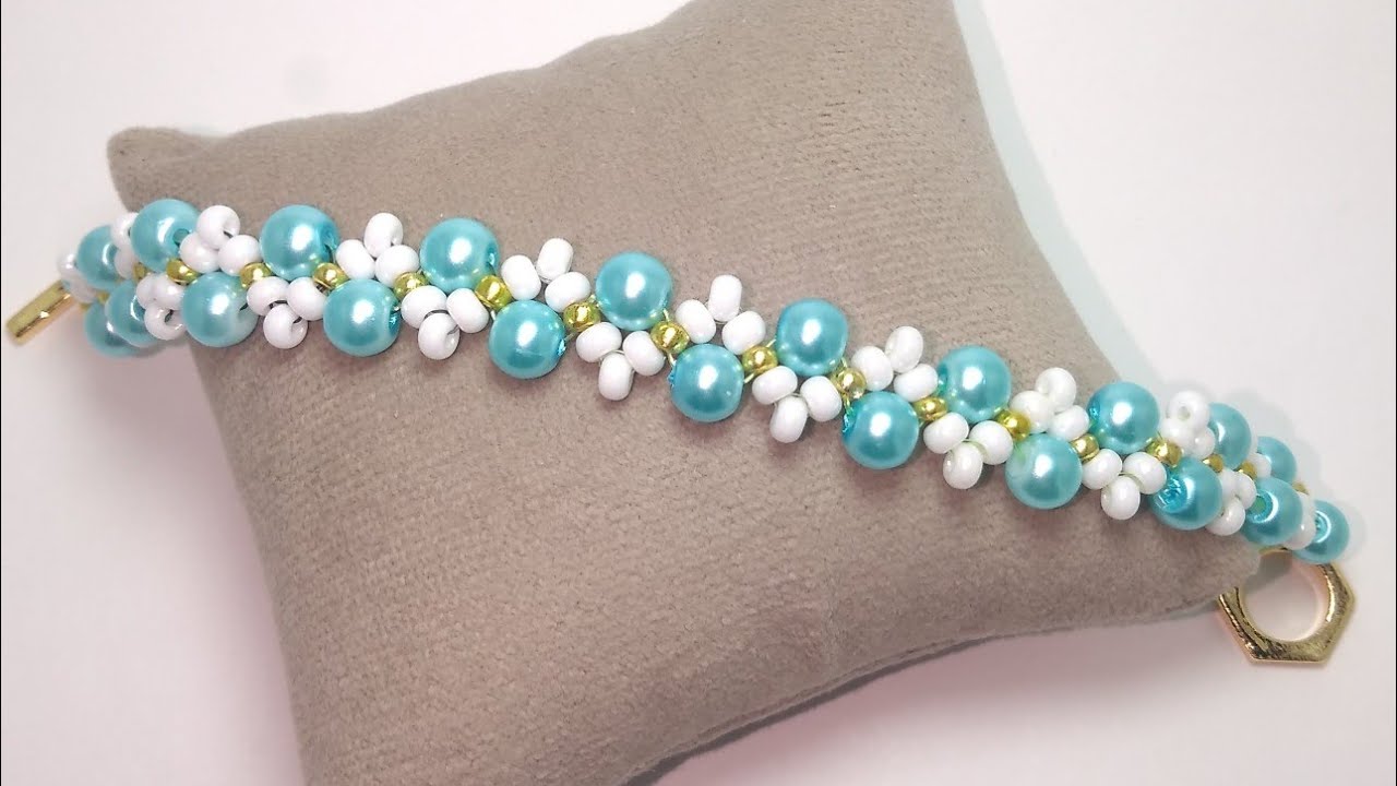 Çok kolay bileklik yapımı * Очень лёгкий браслет * Super easy bracelet * Beading *