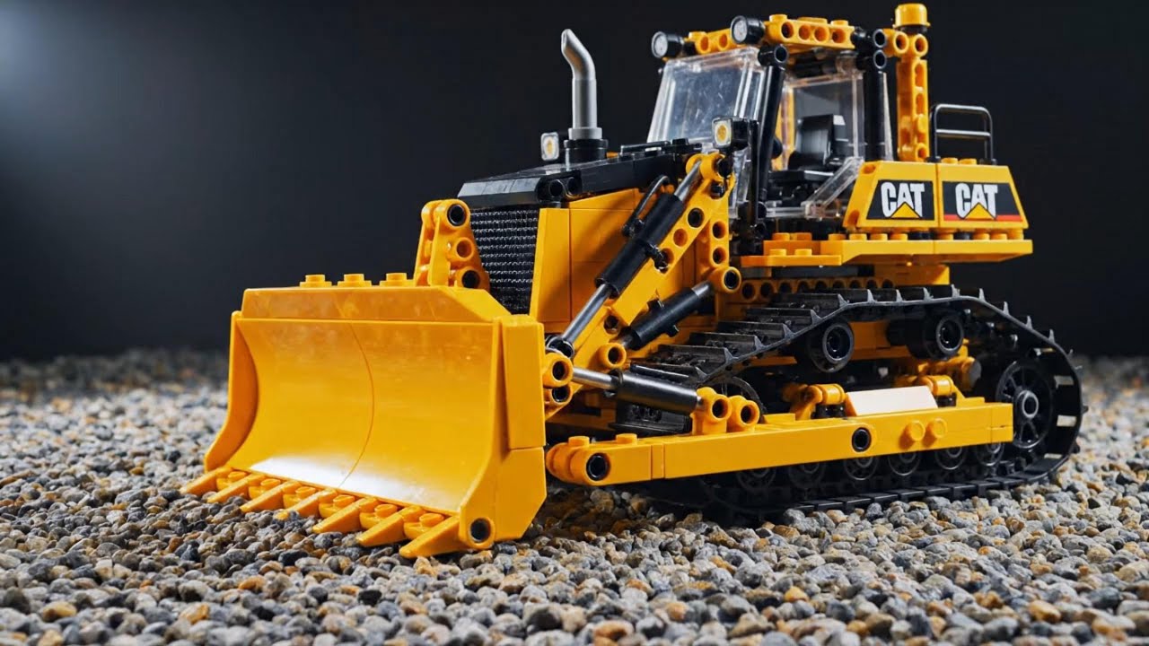 Building the Biggest LEGO Bulldozer Ever | CAT D11 Time-lapse