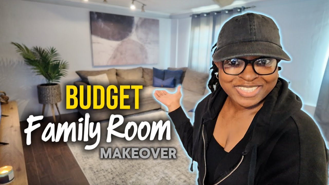 $500 Budget Family Room Makeover That Doubles as A Content Room!