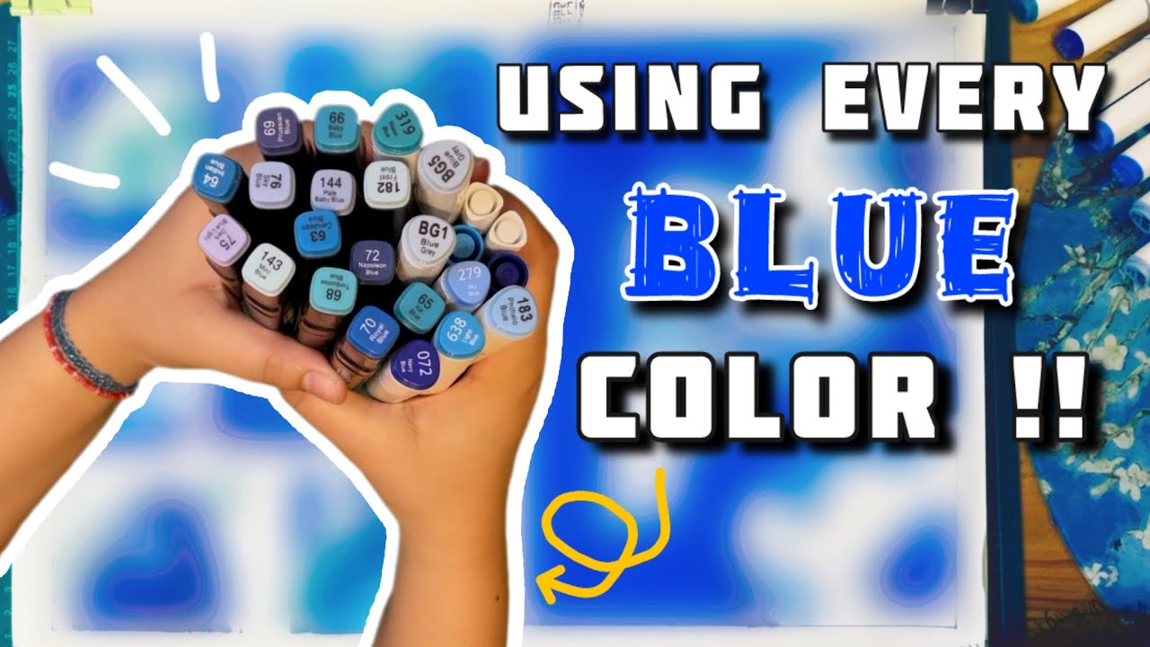 “تحديت نفسي أرسم بالأزرق بس 🎨 | Sketchbook Gone Totally Blue 💙”