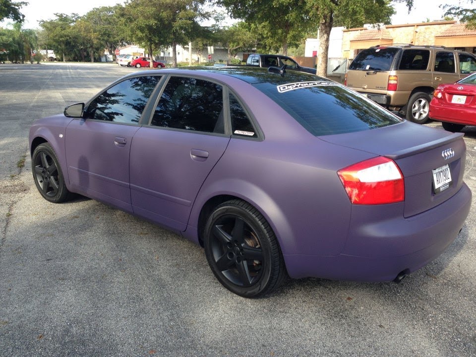 Purple Plasti Dipped Car (Navy blue+ Red Tint)