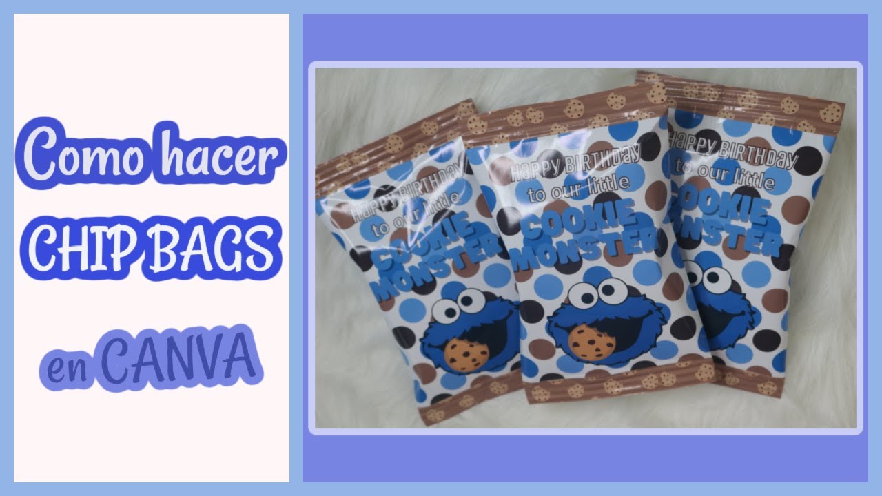 como hacer chip bags en canva