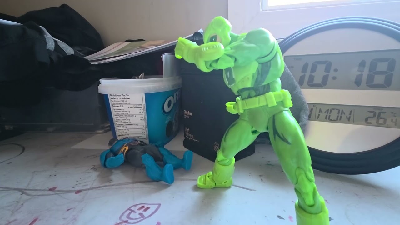 Apocalypse VS armored green 💚 lantern ,stop motion, credits by samgabp