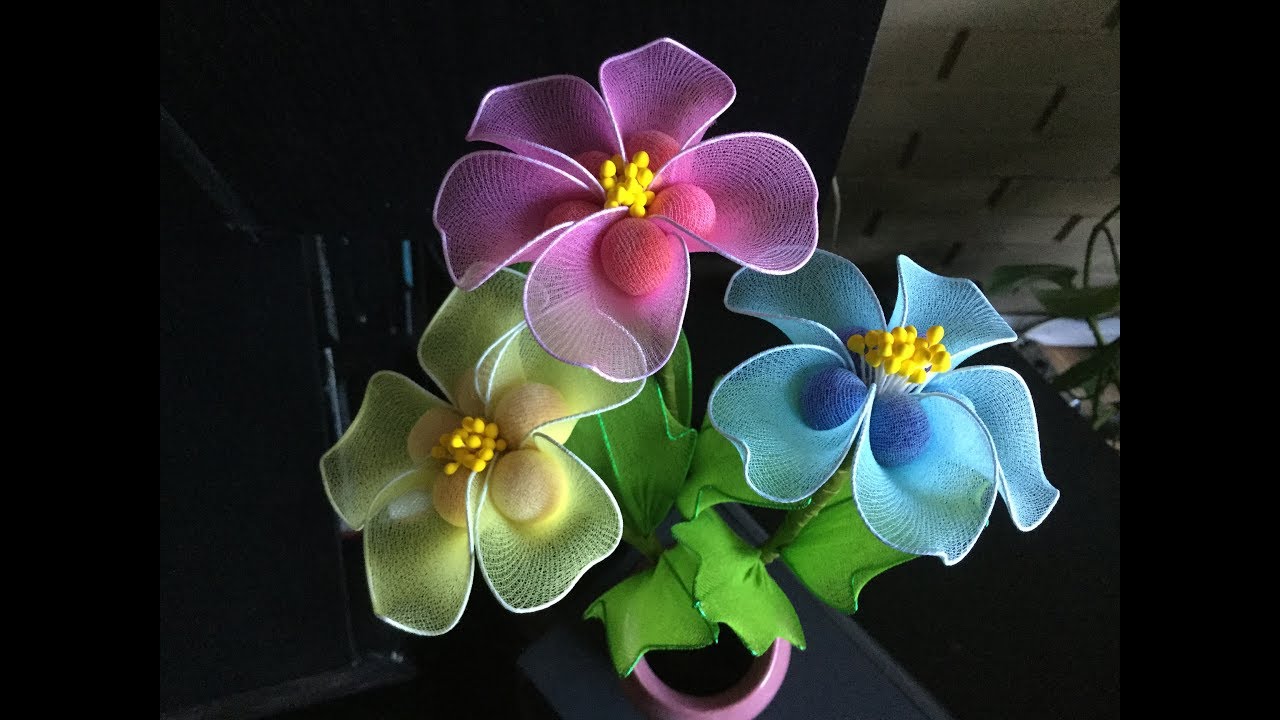How to make a nylon stocking flowers