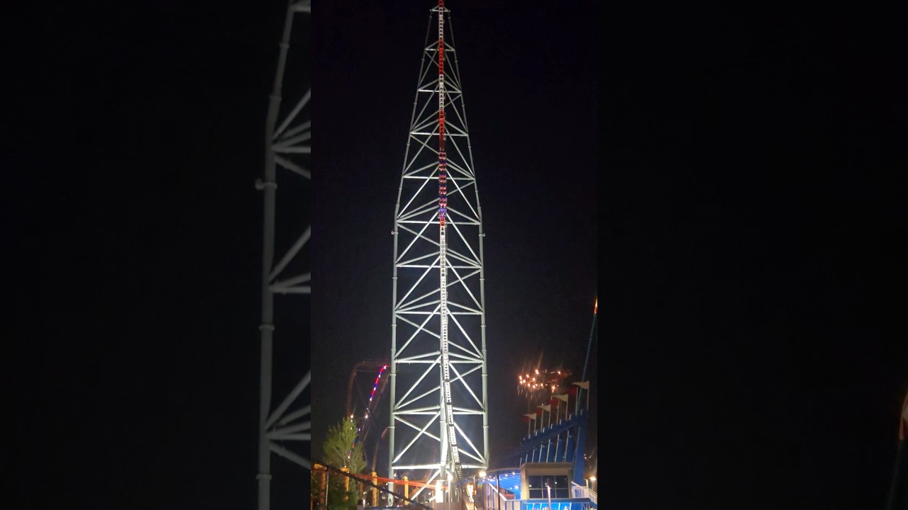 Top Thrill 2 Is Super Fast At Night  - Cedar Point  - Sandusky Ohio  - 06/35/2025