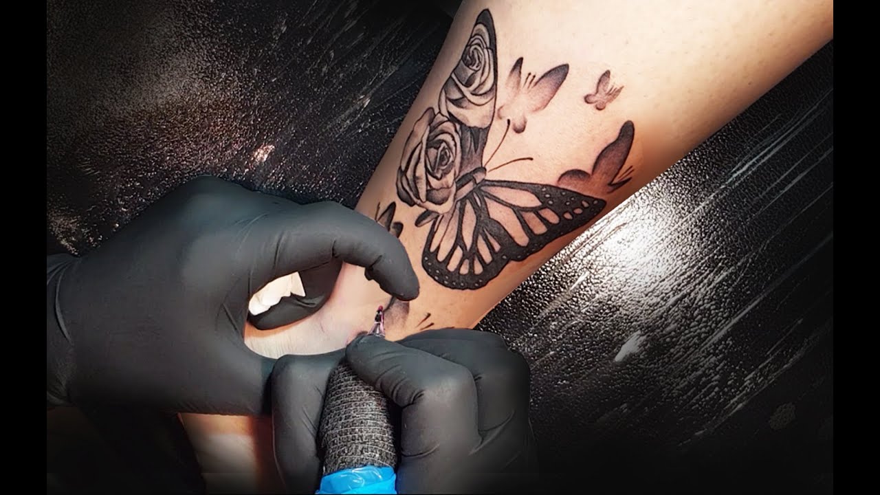 Butterfly  Tattoo  | Real Time + Timelapse |