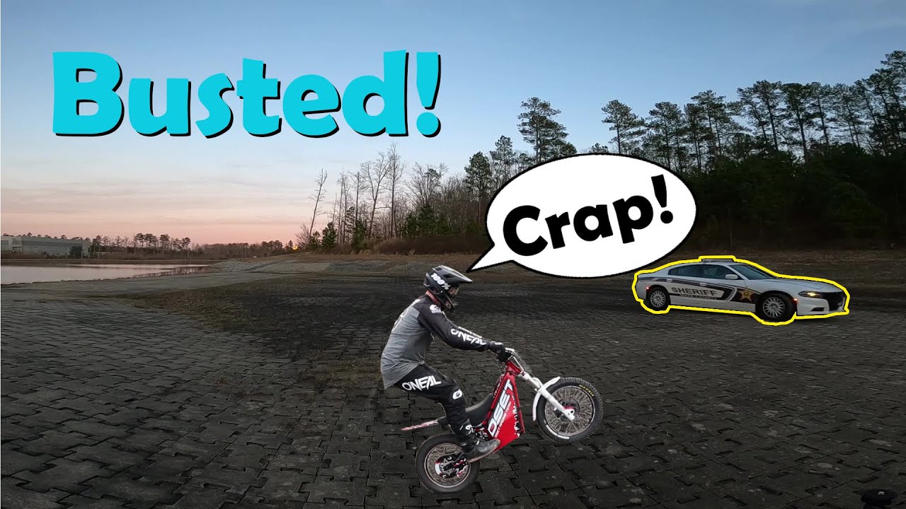 #MTBPlanB Cop busts me while learning to wheelie the most difficult motorcycle? Part 2.