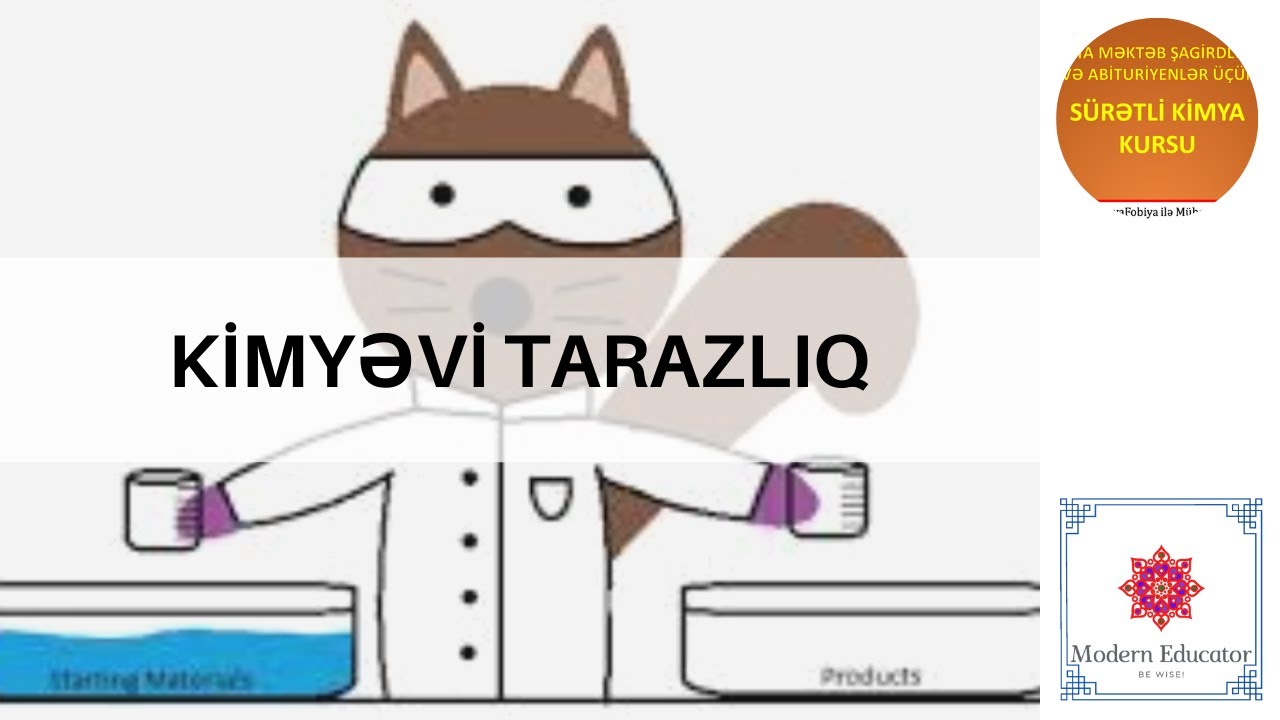 DERS - 20 Kimyəvi tarazlıq