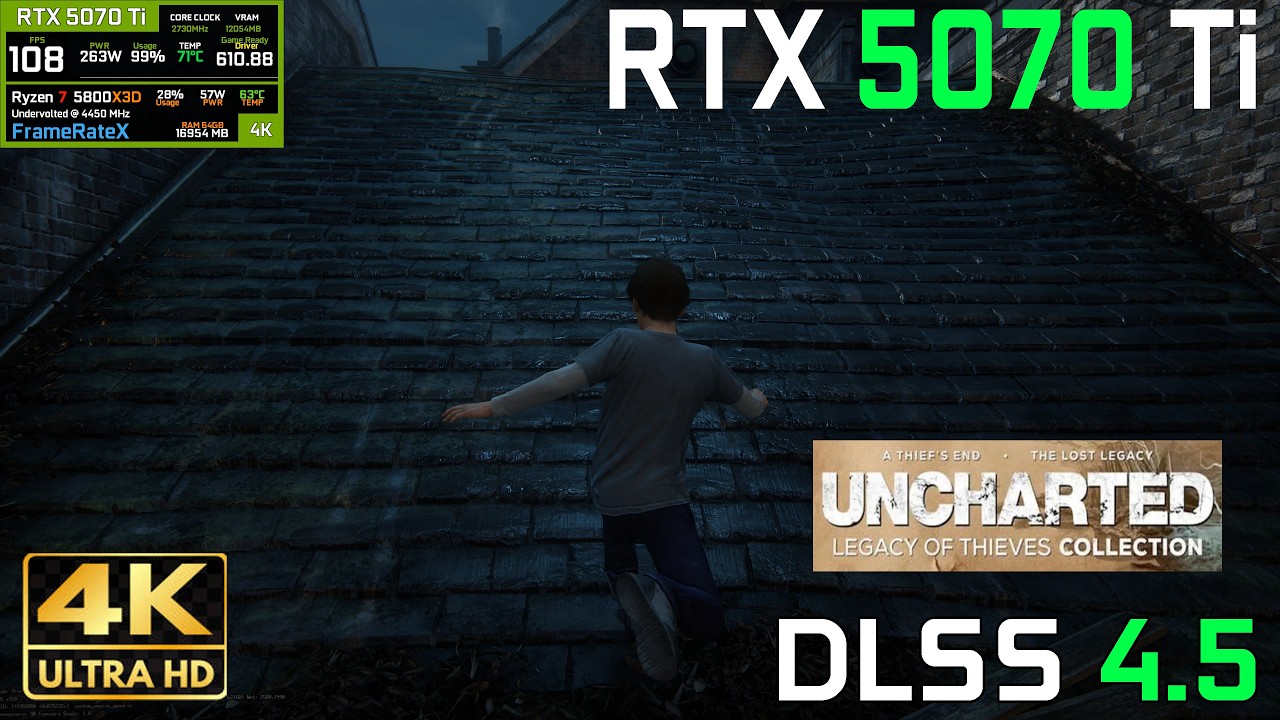 UNCHARTED Legacy of Thieves DLSS 4.5 (All Modes) 4K | RTX 5070 Ti