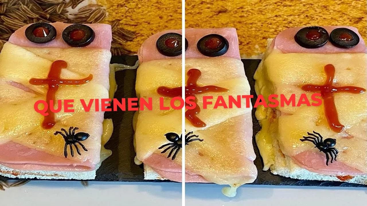 SANDWICH PARA HALLOWEEN 🎃 👻 RICOS Y FACILES!! CON FREIDORA DE AIRE