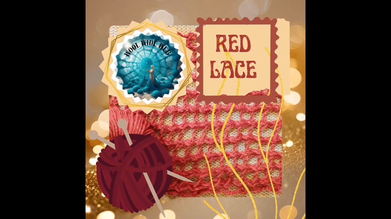 Red Lace Scarf @knitgpt Wool Wide Web Easy Lace Pattern Tutorial