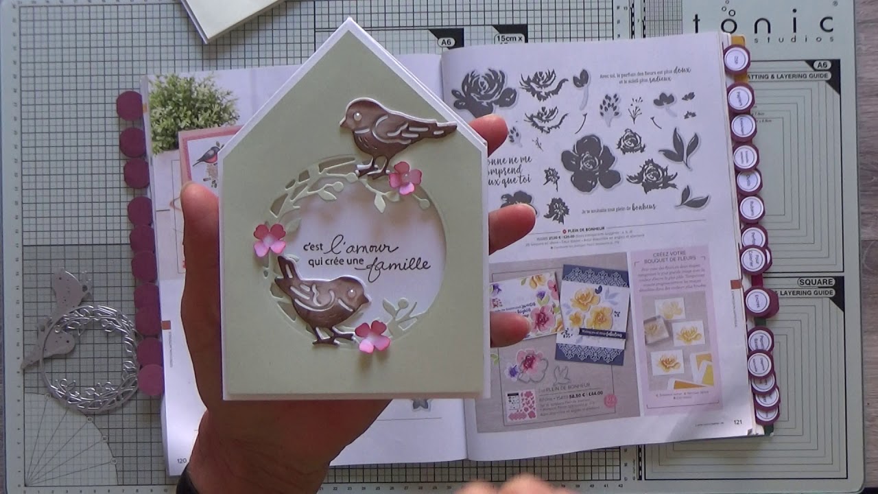 Carte pliage nichoir petits oiseaux