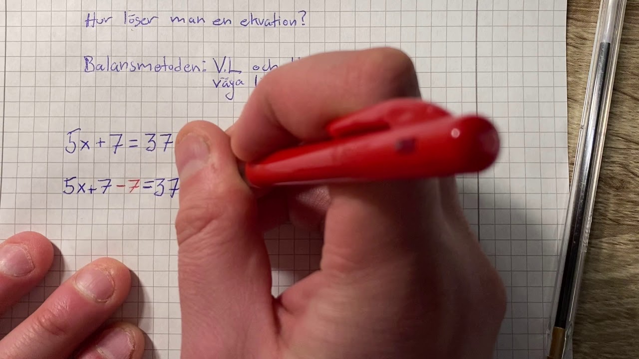 Ekvationer - Balansmetoden