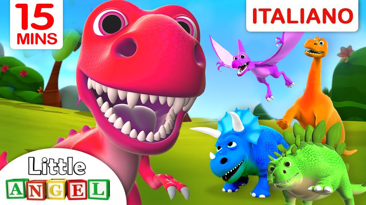 Siamo dinosauri | E tanti altri video | Canzioni per bambini | Little Angel Italiano