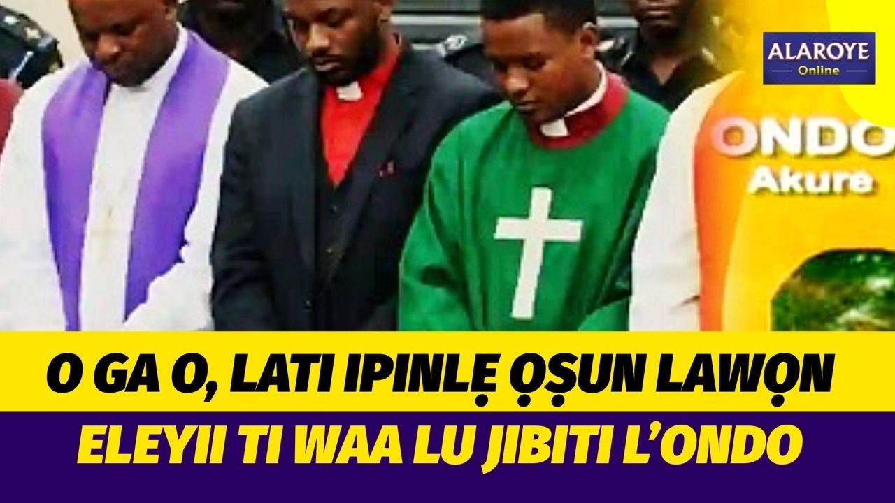 Ẹ WAA WO WỌN O: AWỌN TI WON KO ARA WON JO, TI WON NI PASITỌ LAWON, TI WON SI N FIYEN LU JIBITI