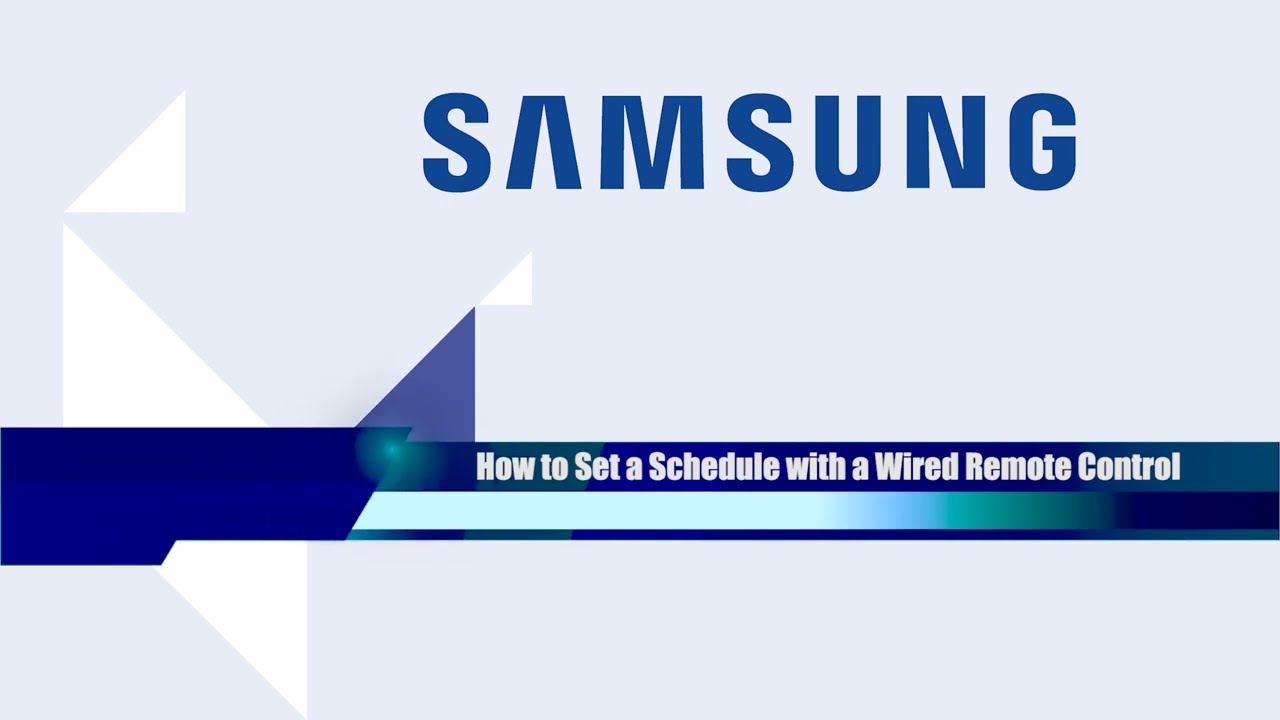 How to Set a Schedule with a Wired Remote Control