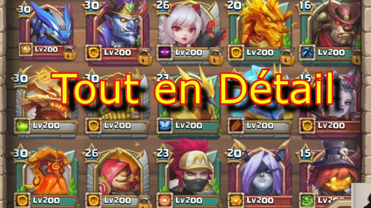 Mon Autel des Héros, Talents, équipements, attributs - Castle Clash