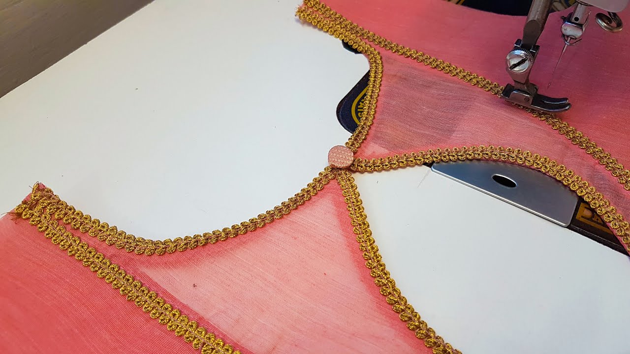 Boat neck blouse gala design cutting and stitching /blouse designs