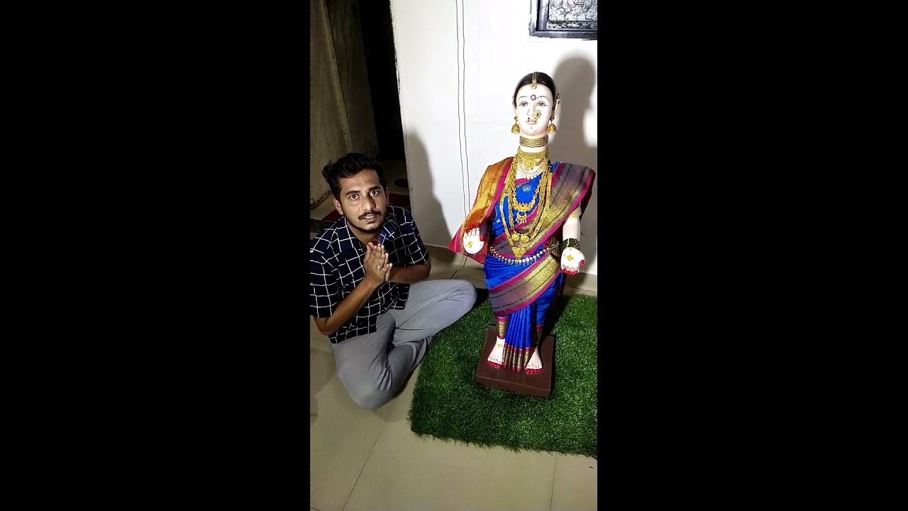 गौरी ला साडी कशी नेसवायची अगदी कमी वेळात! Gauri La Sadi Kashi Nesawaychi Agadi Kami Velata.