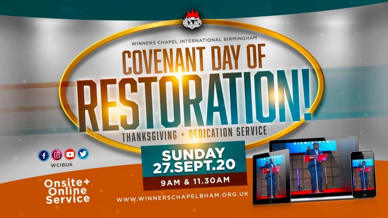 COVENANT DAY OF RESTORATION | 2nd SERVICE | 27-SEPT- 2020 | Winners Chapel Birmingham UK