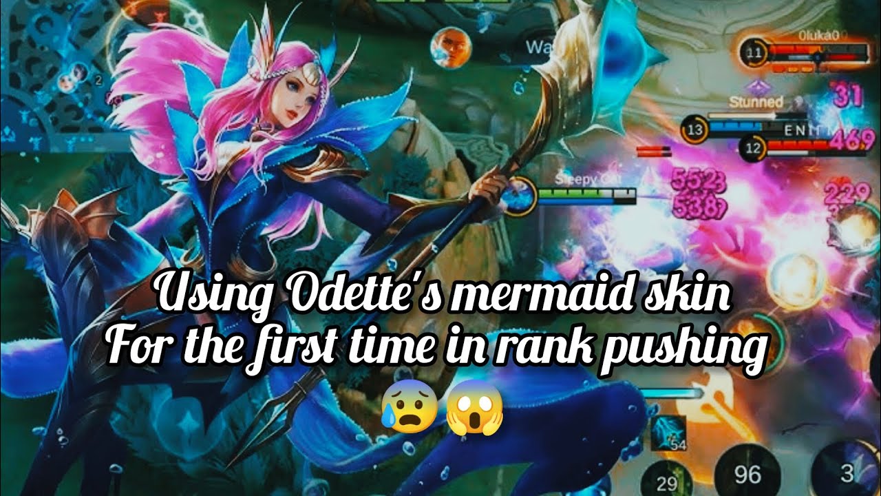 Moba legends 5 v 5 rank pushing gameplay using Odette