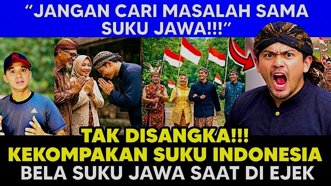 SATU KENA, SEMUA BERGERAK! SUKU JAWA DIHINA, INDONESIA TUNJUKKAN ARTI PERSAUDARAAN #jawa