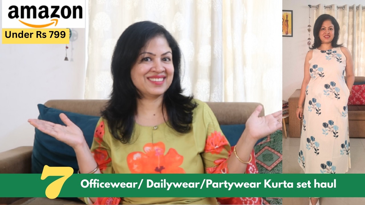 Amazon Kurta Sets Under ₹799 | Stylish Office Wear, Daily wear & Party  wear |Try-On Haul