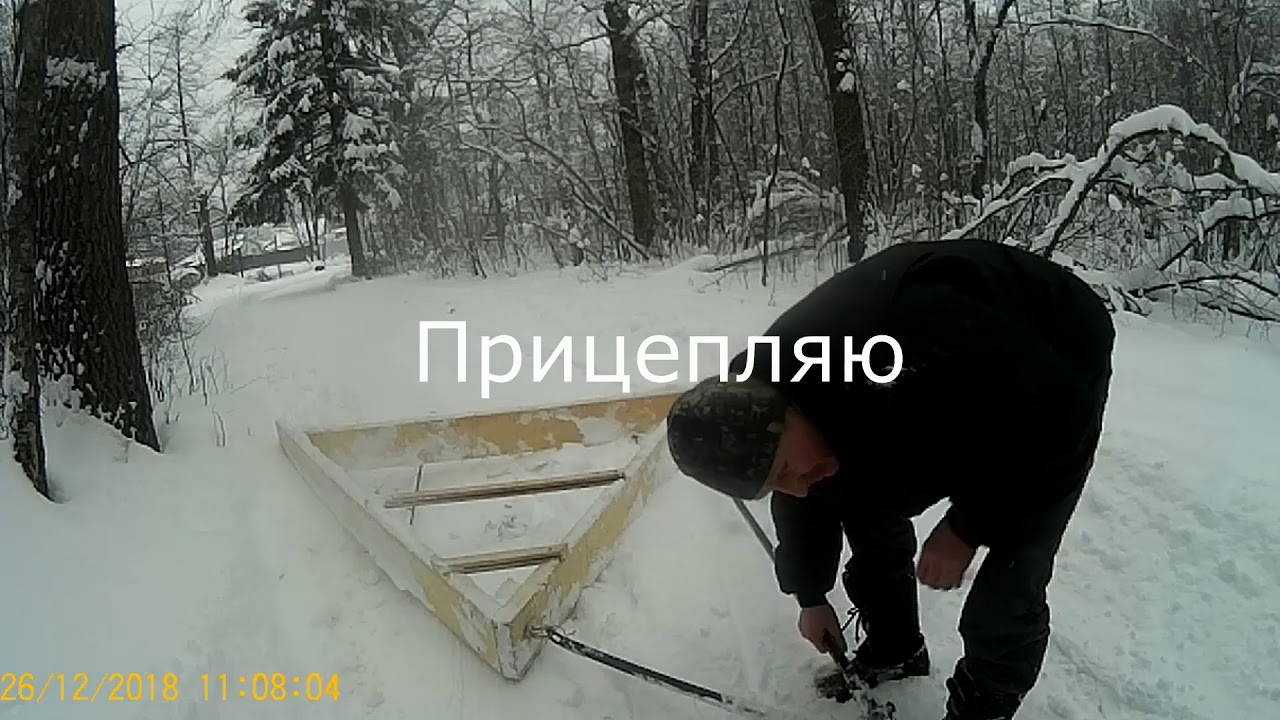 Чистка снега треугольником на Ховере.