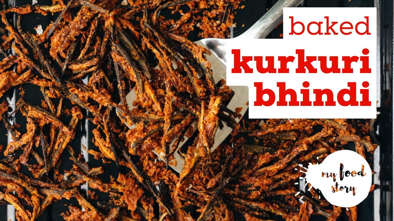 Oven Baked Kurkuri Bhindi - Better than fried!