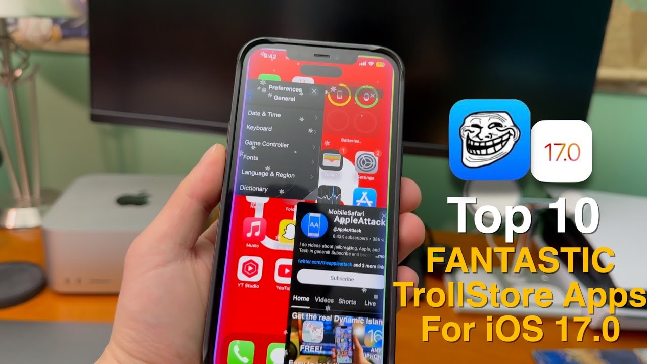 Top 10 FANTASTIC TrollStore Apps for iOS 17.0/16.5!