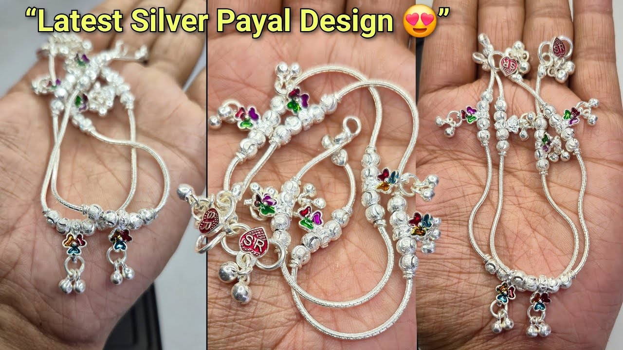 Latest Silver Anklets Design 2026 | Beautiful Silver Payal for Girls