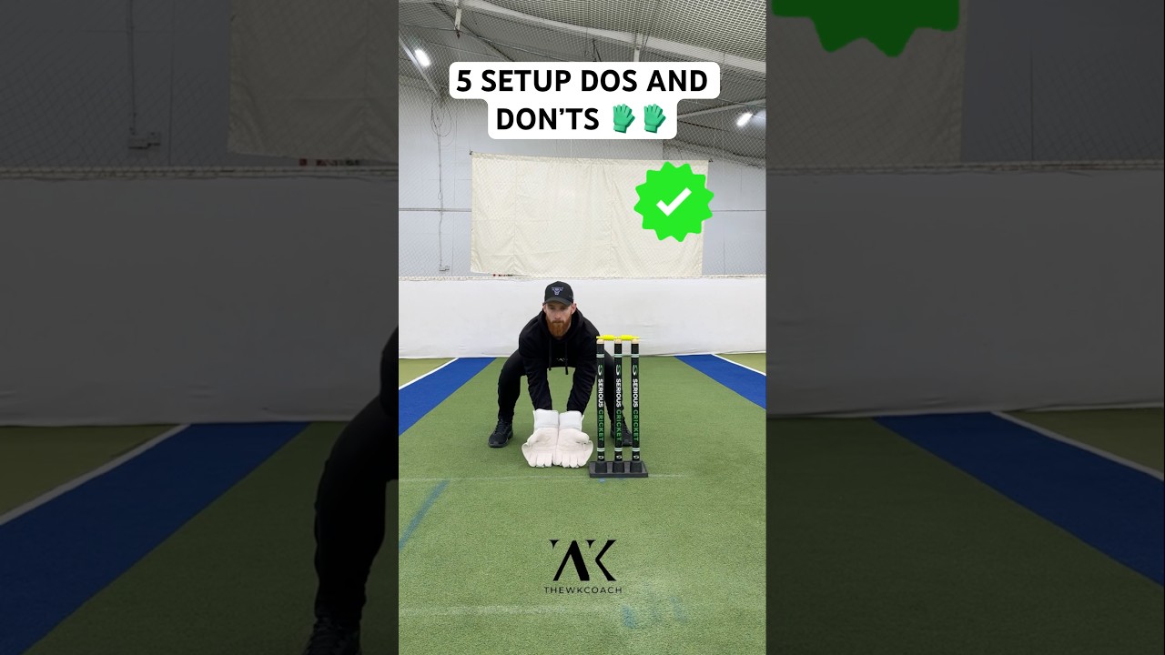 Wicket Keeping Setup Tips #wicketkeeper #cricketshorts #cricket