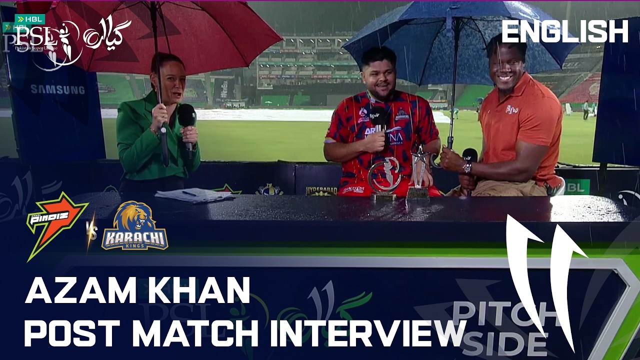 Rain checks Pitch Side Show | Azam Khan | Carlos Brathwaite | Share an umbrella | M 10 | MZB1H